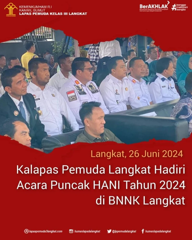 Kalapas Pemuda Langkat Hadiri Acara Puncak HANI Tahun 2024 di BNNK Langkat - DigitalMediaPublic