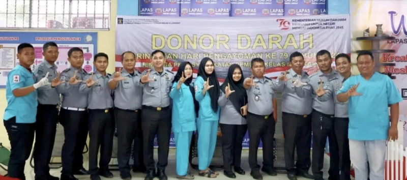 Sambut Hari Pengayoman ke-79, Lapas Pemuda Langkat Gelar Donor Darah - DigitalMediaPublic